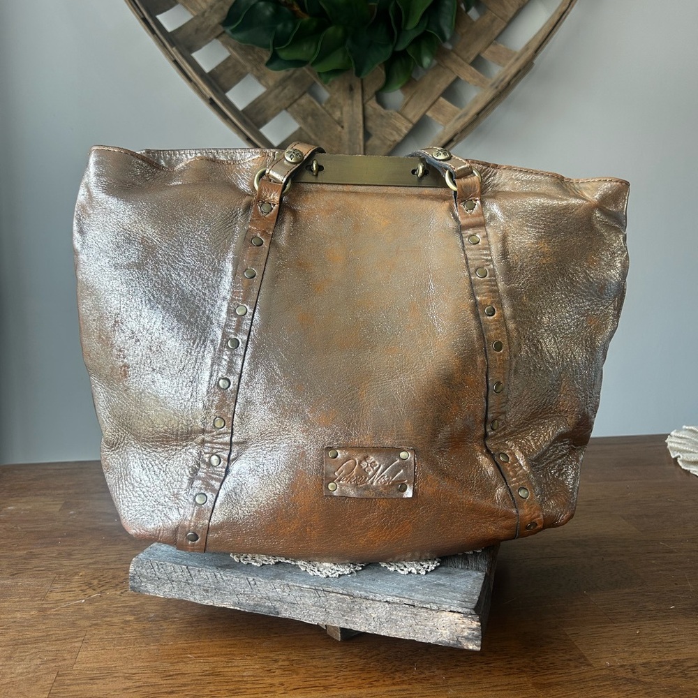 Patricia Nash Bronze Leather Tote